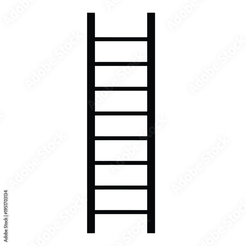 Black and white minimalist ladder simple