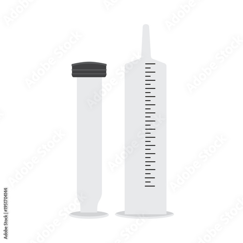 Medical instrument syringe with measurement scale