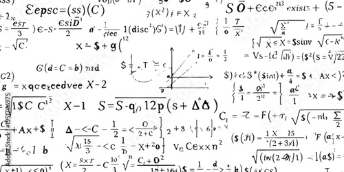 A collection of complex mathematical equations and formulas on a white background