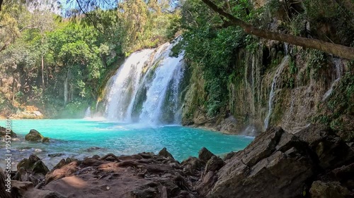 Wallpaper Mural El Chiflon waterfall in motion, Chiapas, Mexico Torontodigital.ca