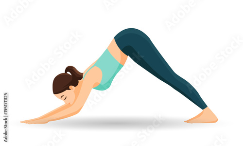   Downward dog pose classic yoga position