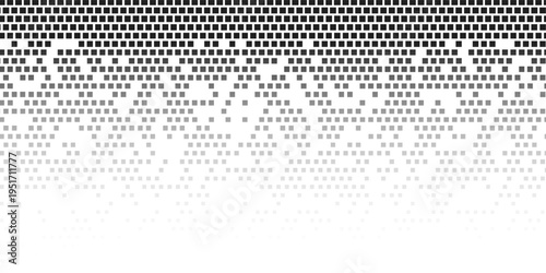 Abstract mesh rectangle halftone gradient texture. Vanishing polka dot background. Repeating dots gradation modern abstract