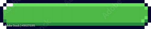 Green pixel art button and game element