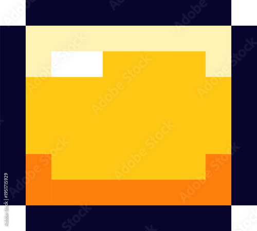 Pixel art glass full of refreshing drink