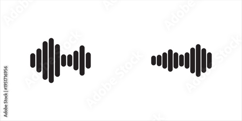 Modern Voice notes icon set, Vector illustration of voice message icon. chatroom button. Trendy Social media icon. Record voice message for phone correspondence.