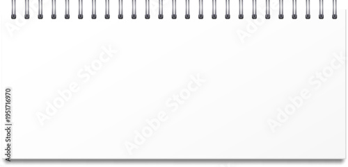 Blank spiral unbound notebook pad with white paper