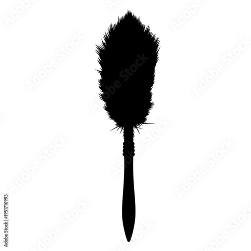 Fingerprint Dusting Brush Silhouette for Forensic Evidence Collection and CSI Teams