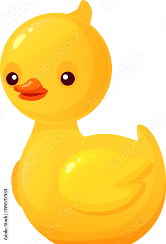 Yellow rubber duck toy representing childhood bath time