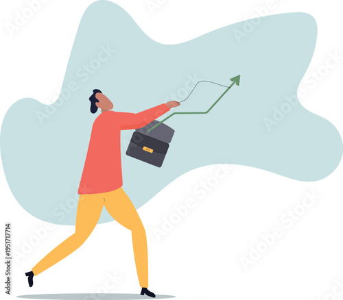 Increase sales or investment profit, growth or improvement, financial interest rate or crypto and stock market return .human life and situation.