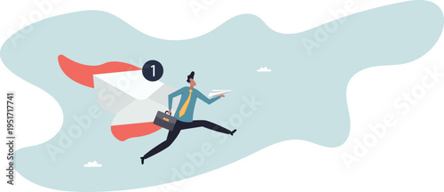 Sending email to communicate with client or customer, subscription newsletter automation, online advertising or mailing list service .human life and situation.