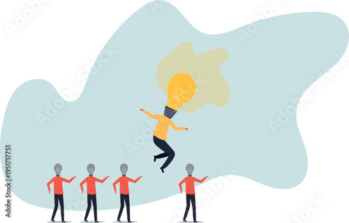 Be different, leadership individuality or unique candidate, courage or determination to success, freedom, stand out from other, freedom or creativity .human life and situation.