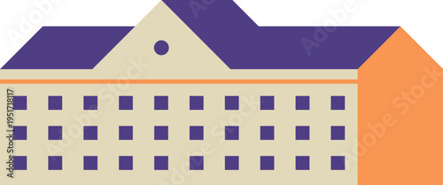 Building design with flat architectural elements