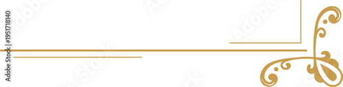 Gold decorative frame corner design element borders