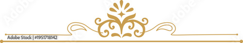 Golden ornate divider illustrating vintage elegant design