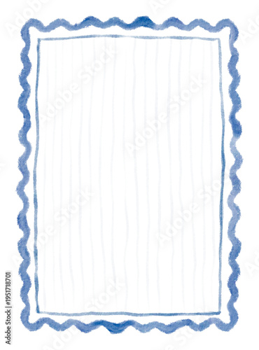 Whimsical Doodle Frame Border Gouache Watercolor Decorative Handdrawn Painterly Coquette Card Banner Poster Element