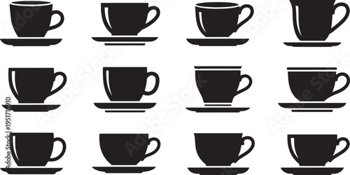 Visually Striking Coffee Cup Arrangement in Elegant Style