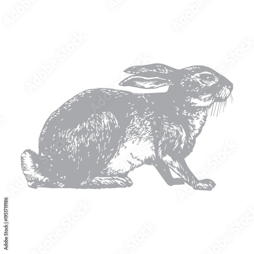 Vintage Hand-drawn Rabbit Art
