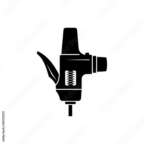 Black Silhouette of a Wine Aerator Pourer Spout for Beverage Breathing and Sommelier Perfection