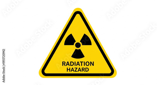 Radiation Hazard Warning Sign Symbol.