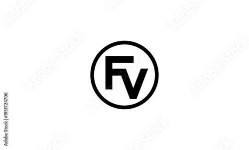 FV initial letter logo or FV monogram