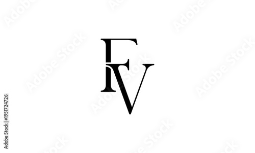 FV initial letter logo or FV monogram