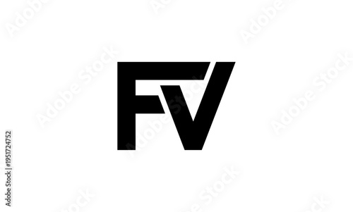 FV initial letter logo or FV monogram