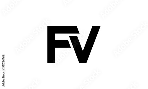 FV initial letter logo or FV monogram