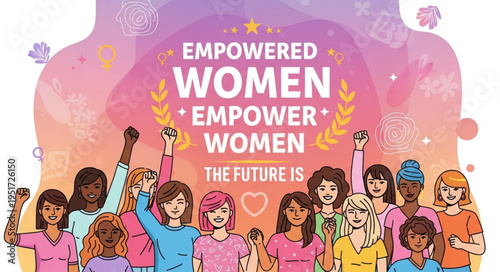 Empowered Women Empower Women Diverse Group Celebration.