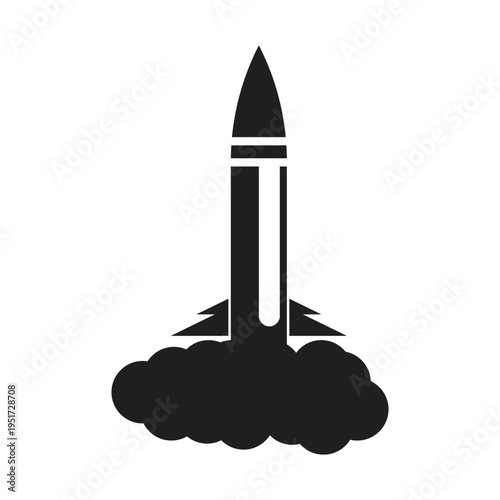 missile rocket fly logo