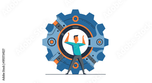 Strategic operations professional optimizing industrial workflow efficiency and human-centric business automation for enterprise growth