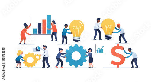 Diverse agile team driving business growth and operational excellence through collaborative innovation and data-driven strategy