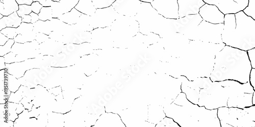 A weathered vintage white paint background features a cracked grunge wall texture with a rough concrete pattern and peeling aged plaster detail on a dirty stone surface