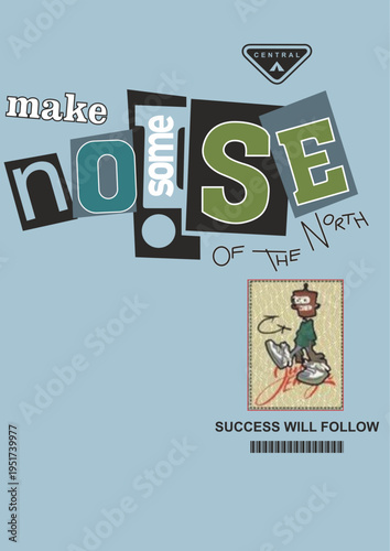 make some noise vector art poster