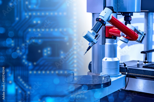 Obraz na plátne Industrial automation engineering, robotic machining