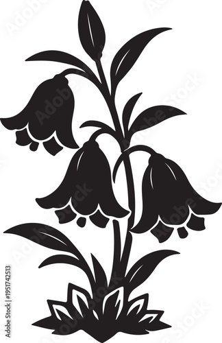 Bridal Lily Flower Icon – Vector Illustration