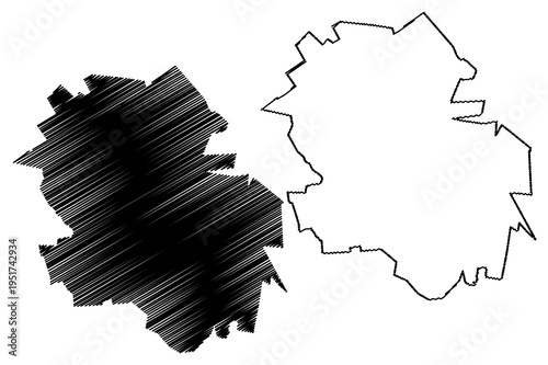 San Francisco de Borja municipality (Free and Sovereign State of Chihuahua, Mexico, United Mexican States) map vector illustration, scribble sketch map