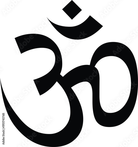 Sacred Om Hindu Spiritual Yoga Symbol