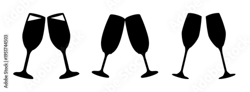 Celebrate special occasions with elegant champagne glasses vector illustration design element