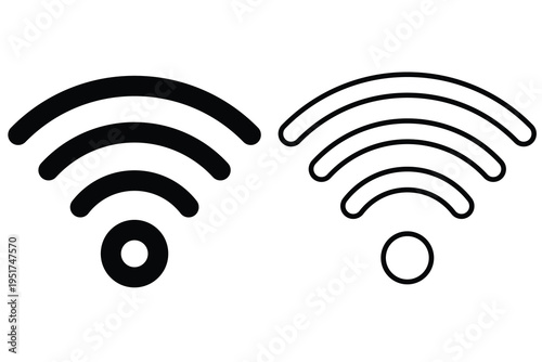 WIFI icon. Network icon Black vector illustration.