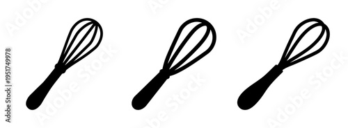 Whisk kitchen utensil cooking tool baking ingredient culinary equipment mixer illustration design element