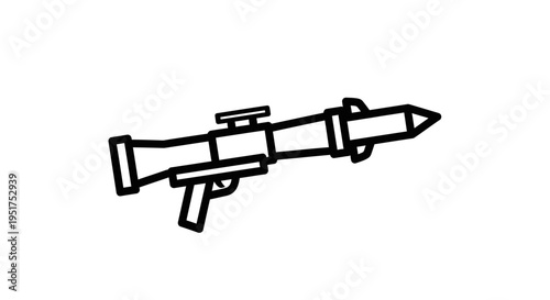 Rocket Launcher Icon Vector Illustration