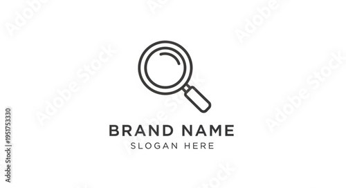 Minimalist Magnifying Glass Logo Design for Search and Discovery Brand Identity.