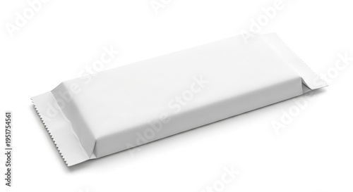 A white rectangular object with a smooth surface and angled corners