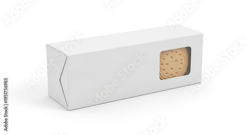 A white rectangular object with a square cutout on a plain background