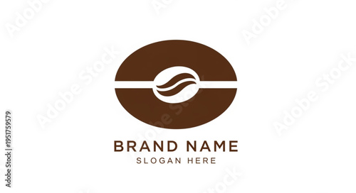 Modern Coffee Bean Logo Design for Branding.