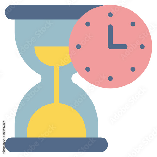 clock sand watch time flat style icon