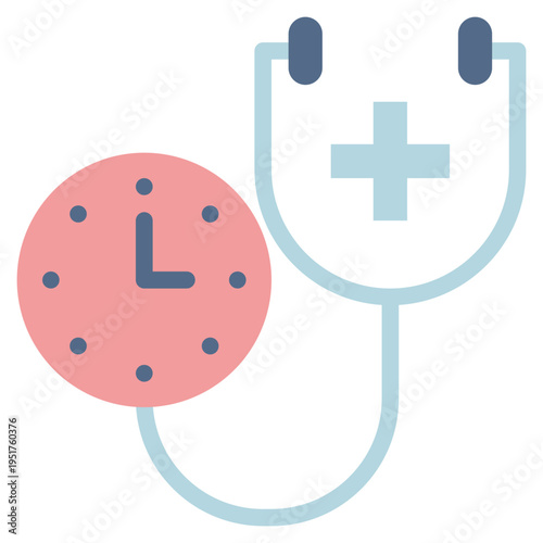 doctor hospital healthy health time flat style icon