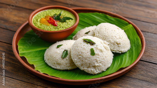 traditional south indian idli and vada platter