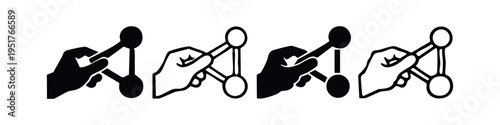 Hand Holding Share or Connection Symbol Icons