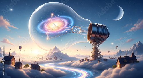 Wallpaper Mural fantasy landscape with moon Torontodigital.ca